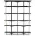 Bronx Black Acacia Bookcase Shelving Unit 180cm