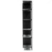 Bronx Black Acacia Bookcase Shelving Unit 180cm