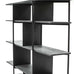Bronx Black Acacia Bookcase Shelving Unit 180cm