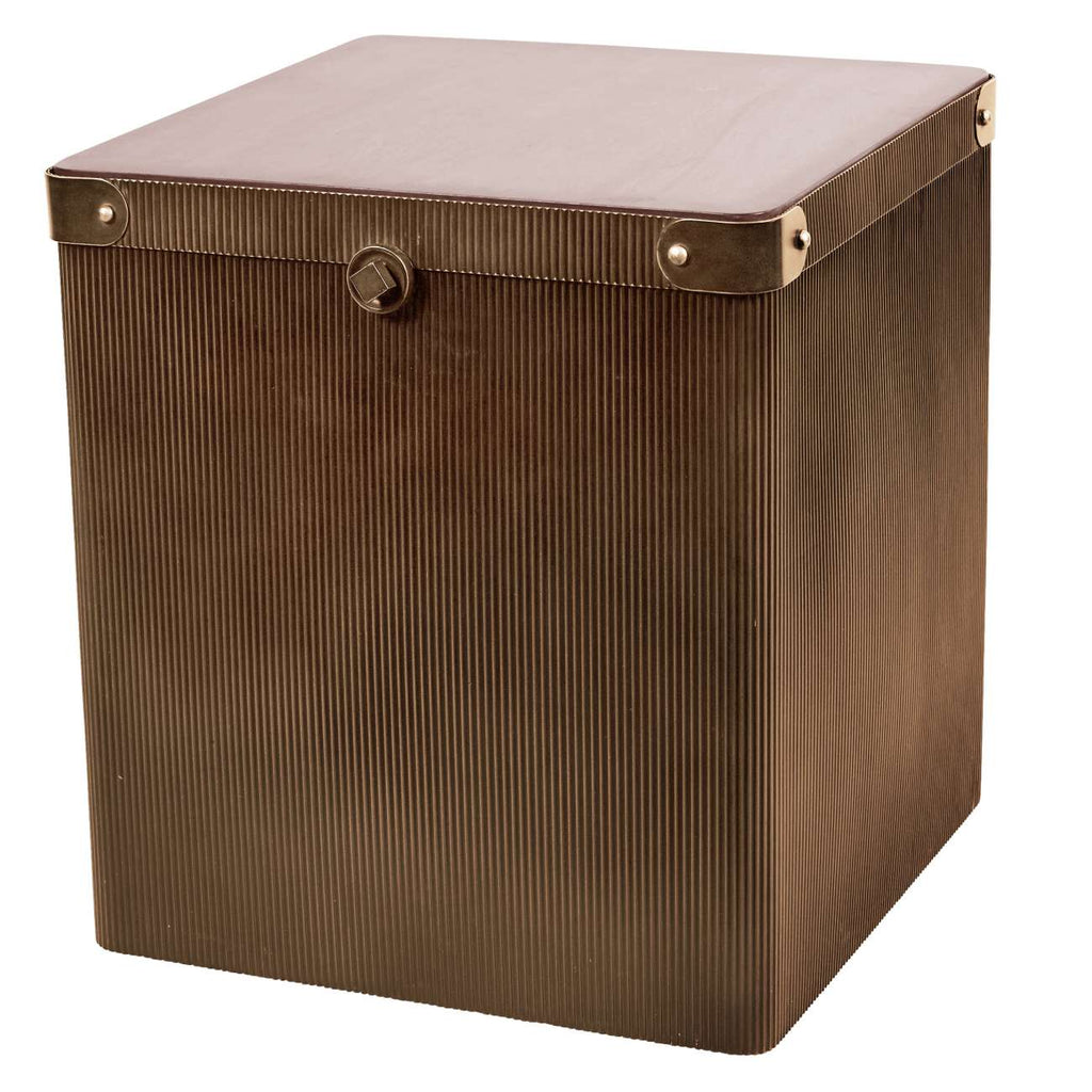 Corrugated Golden lamp Table 56cm