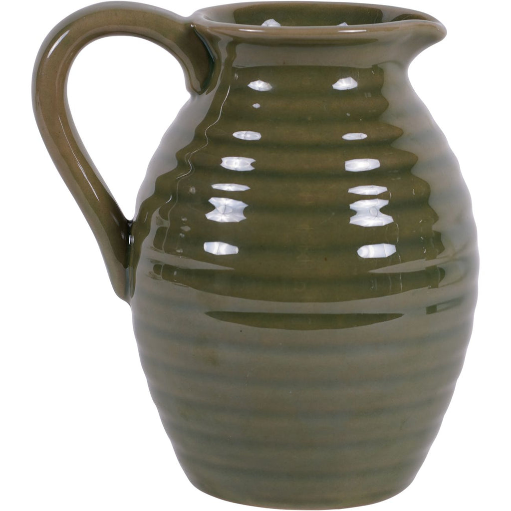 Green Harrison Stoneware Handle Jug 16cm | Annie Mo's