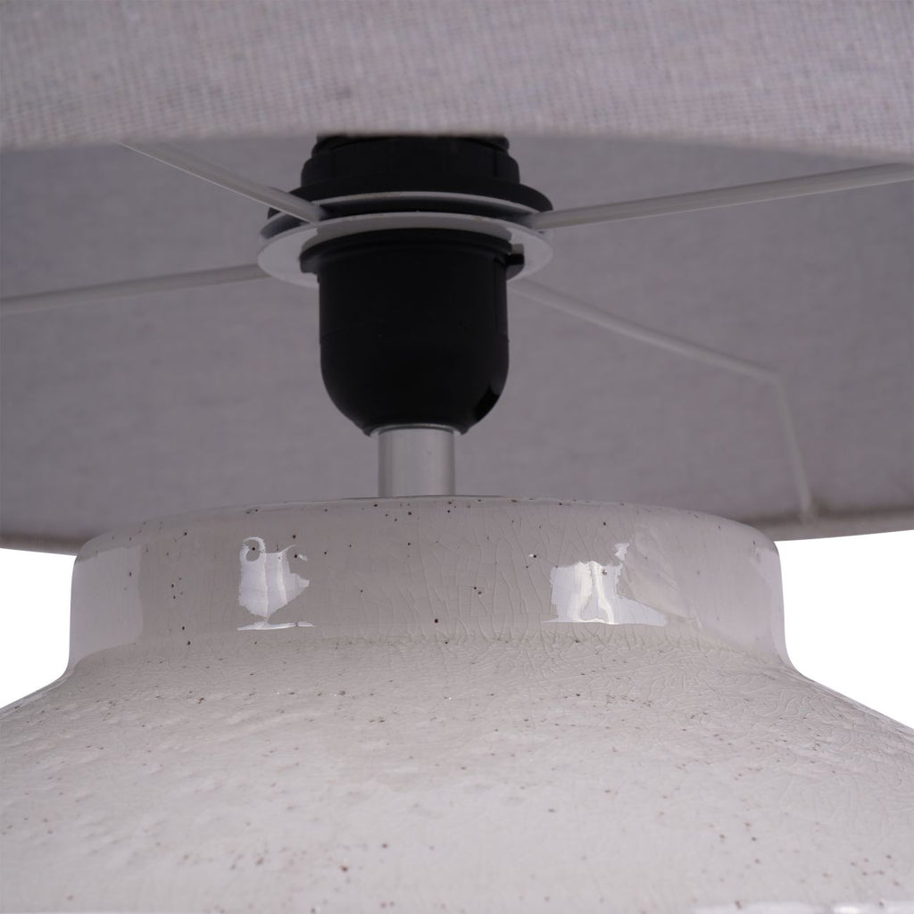 Terracotta Table Lamp White 45cm