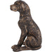 Bronze Small Sitting Dog Sculpture 21cm