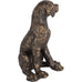 Bronze Small Sitting Dog Sculpture 21cm