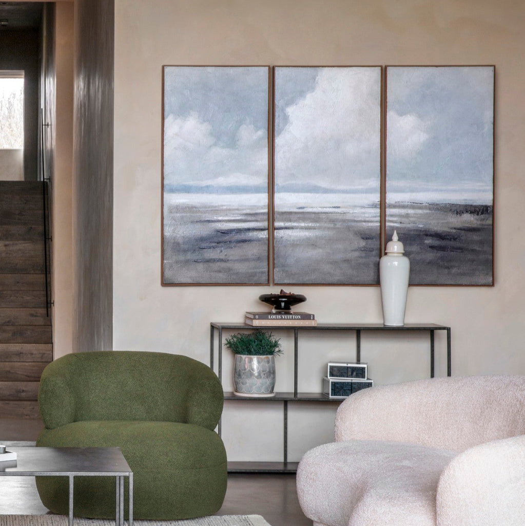 Hazy Horizons Framed Wall Art Set of Three 60cm Wide (Each) | Annie