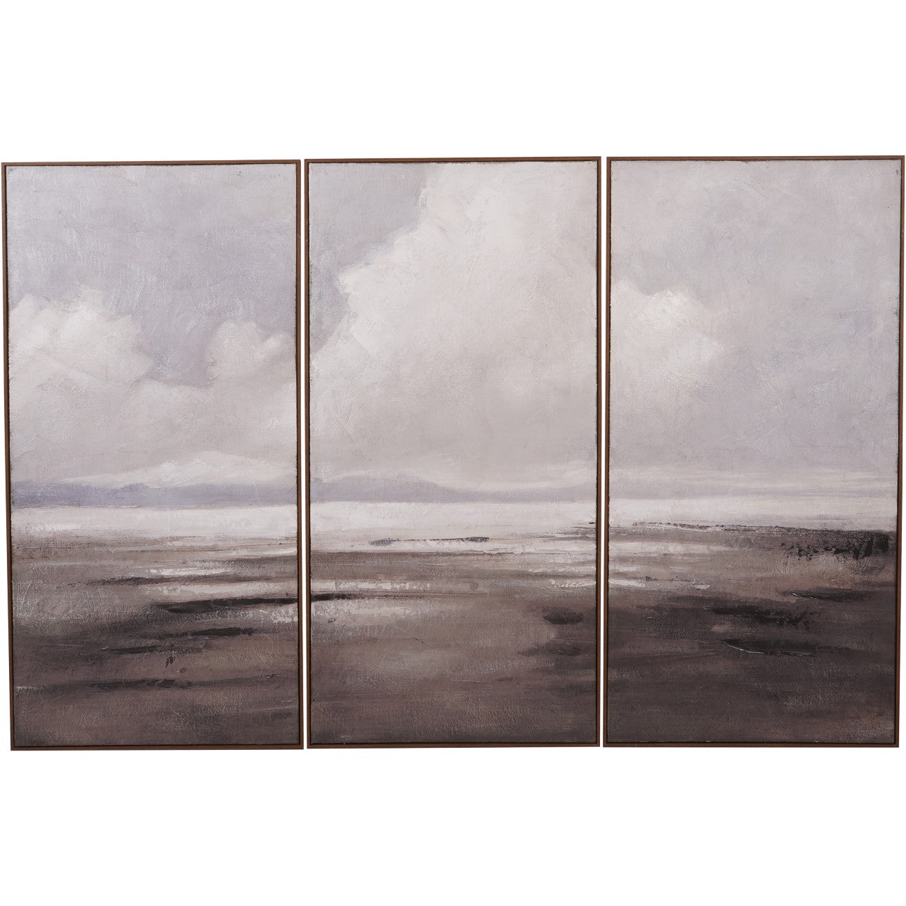 Hazy Horizons Framed Wall Art Set of Three 60cm Wide (Each)