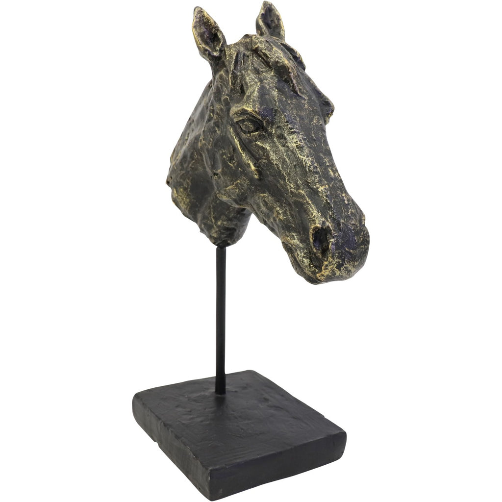 Antique Bronze Effect Bay Horse Head Sculpture 31cm B | Annie Mo's
