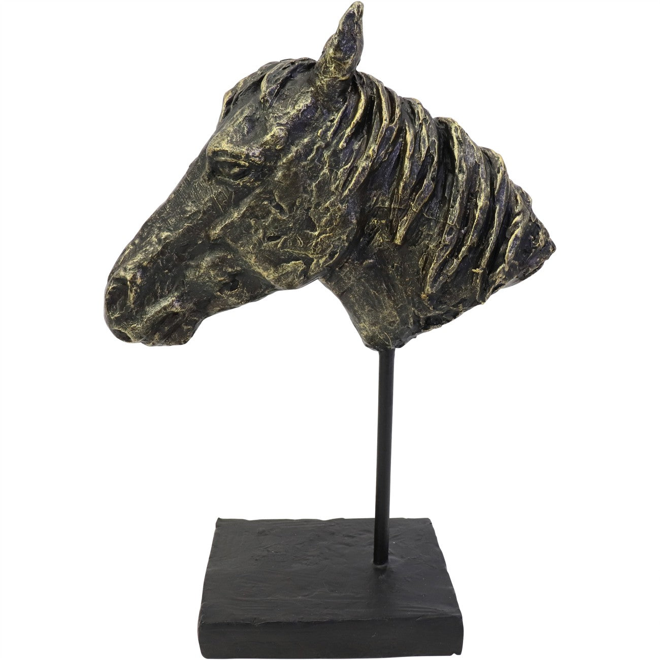 Antique Bronze Effect Bay Horse Head Sculpture 31cm | Annie Mo's