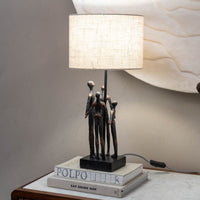 Family Sculpture Lamp with Shade 53m | Annie Mo's