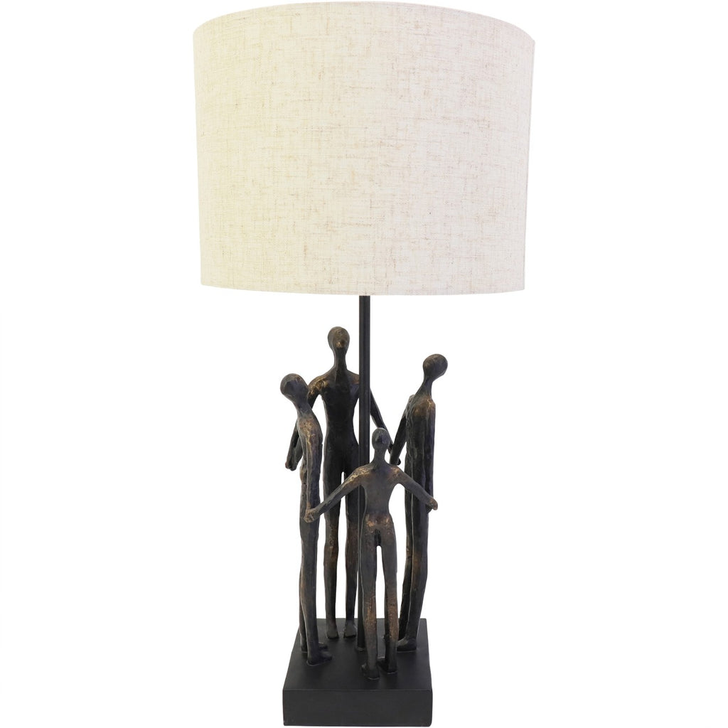 Family Sculpture Lamp with Shade 53m
