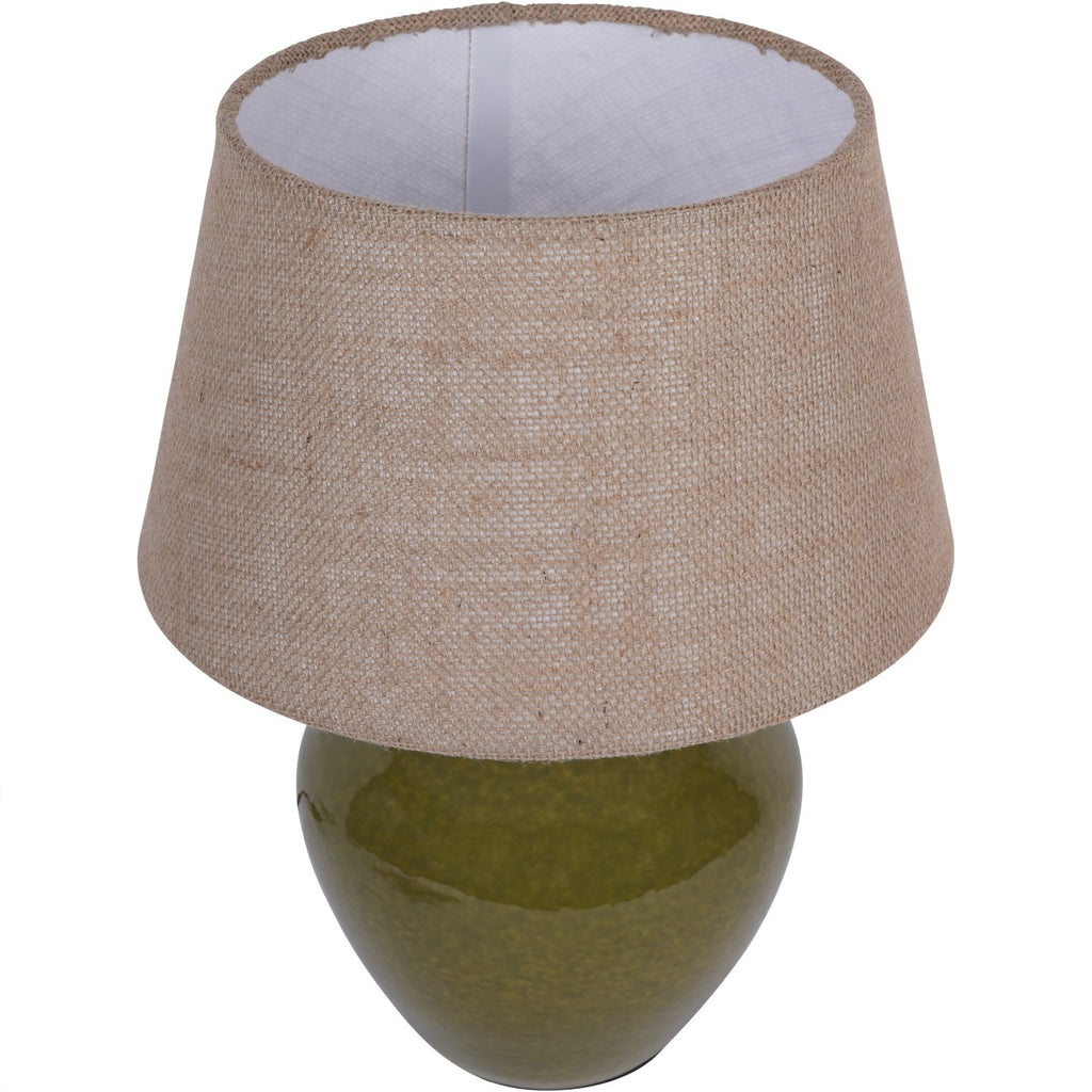 Aubrey Green Ceramic Table Lamp 38cm
