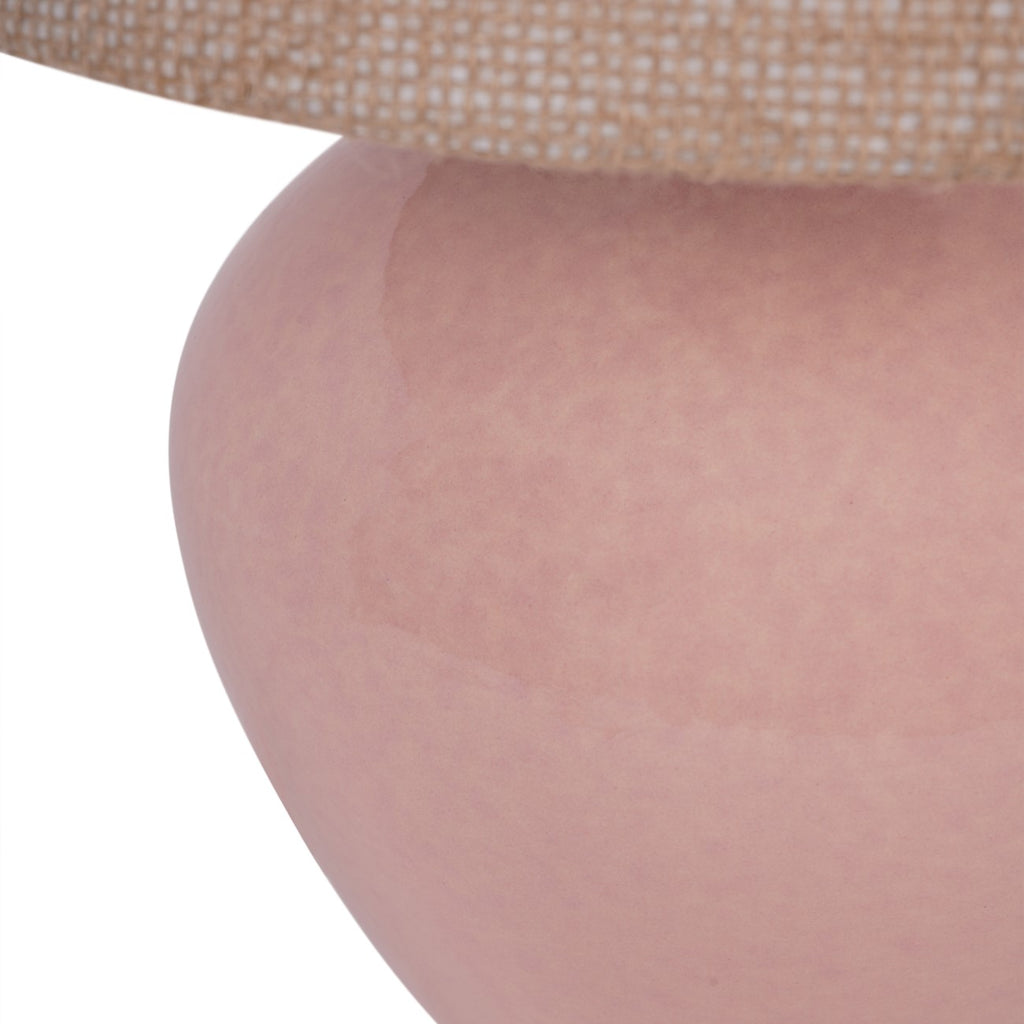 Aubrey Dusky Pink Ceramic Table Lamp 38cm