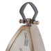 Isosceles Brass Curved Front Mantel Clock Large 36cm