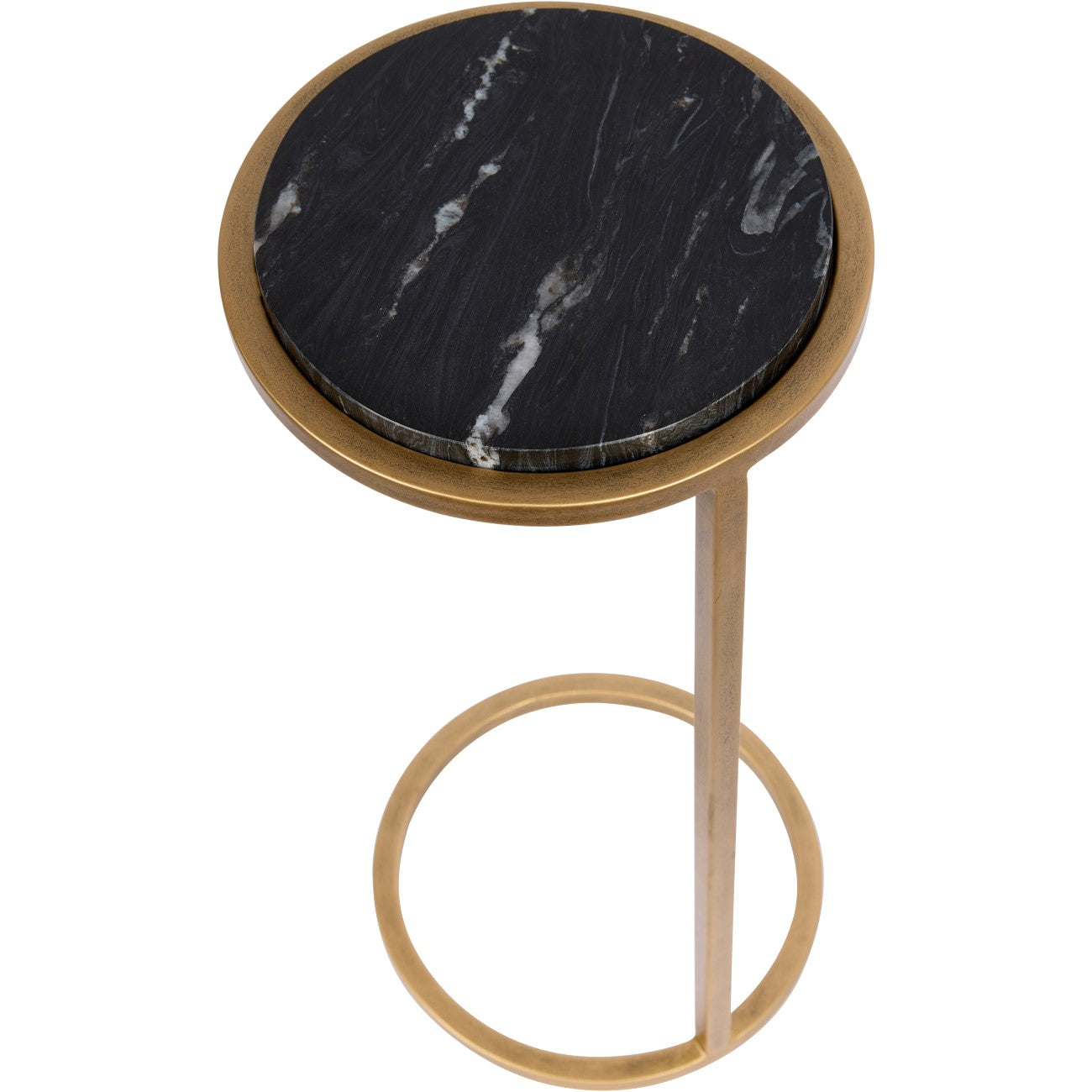 Black Marble Accent Sofa Table 59cm