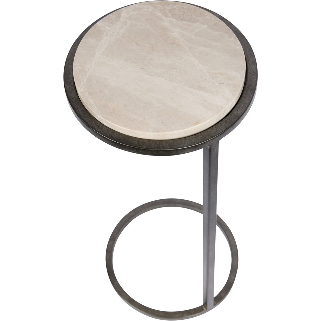 Grey Emperador Marble Accent Sofa Table 59cm