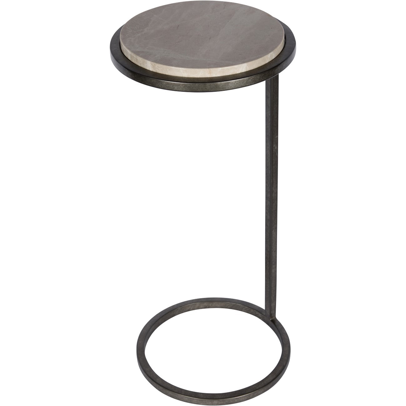 Grey Emperador Marble Accent Sofa Table 59cm