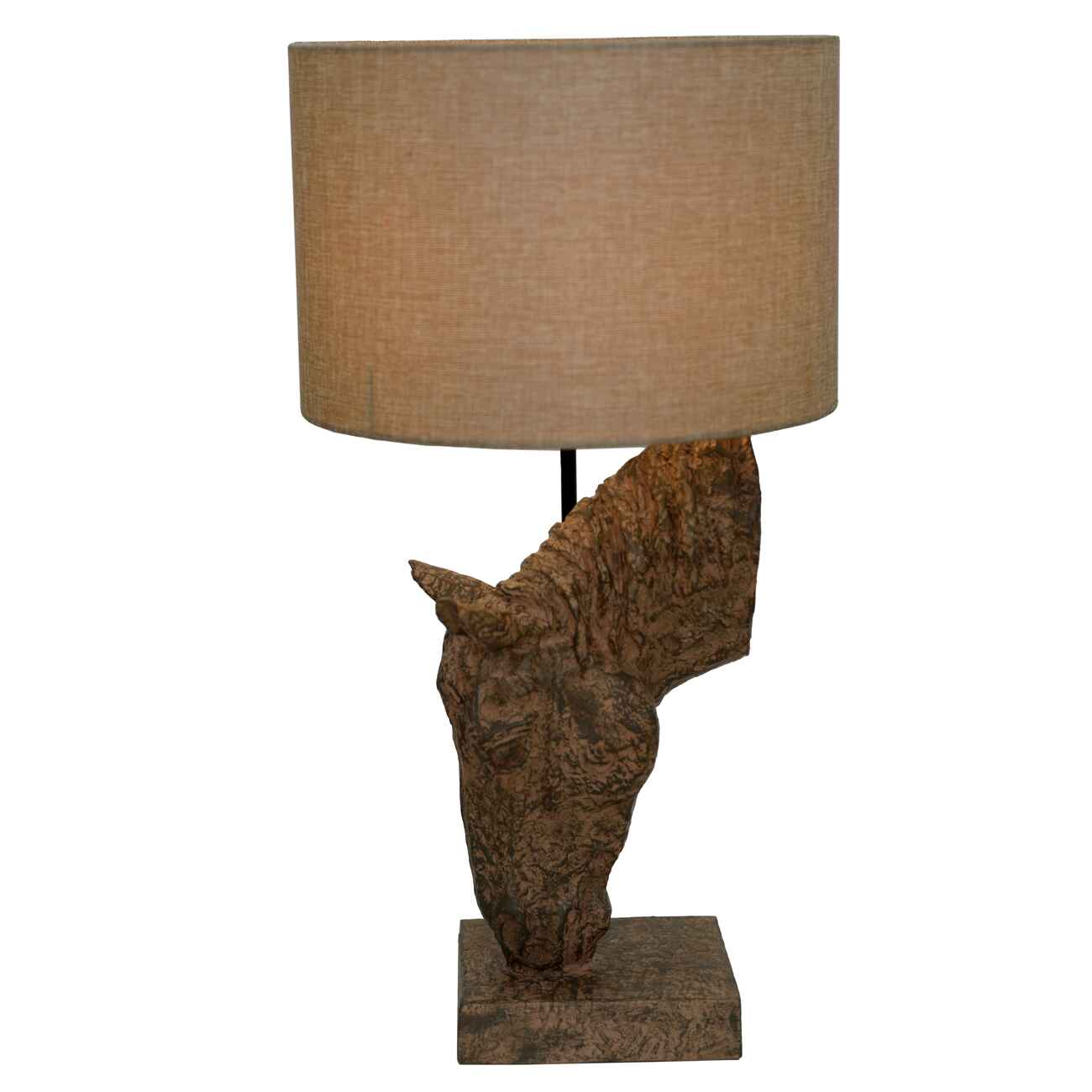 Delia Horse Lamp with Shade-D