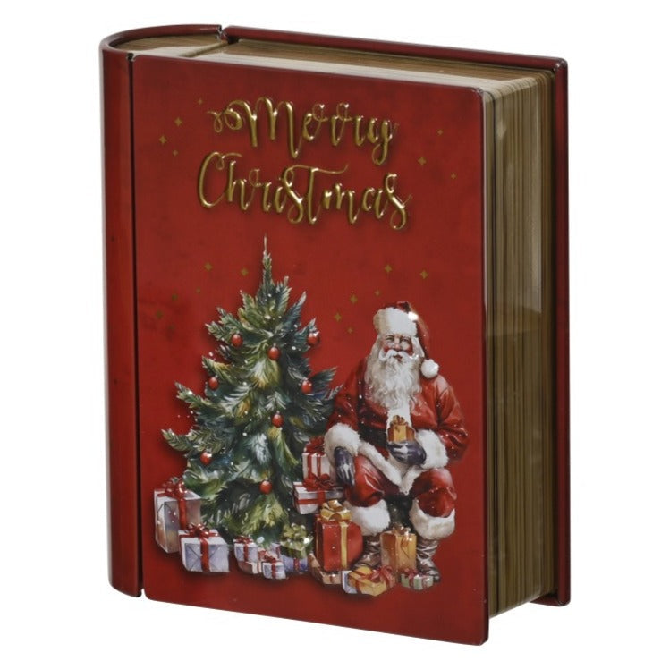 Christmas Themed Tin Storage Books 11.8cm - Design B | Annie Mo's
