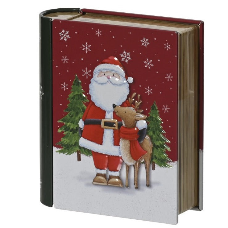 Christmas Themed Tin Storage Books 11.8cm - Design C | Annie Mo's