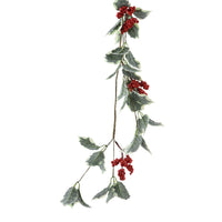 Red Berry Garland with Variegated Leaves 130cm | Annie Mo's