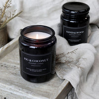 Fig and Coconut Scented Candle with 95 Hours Burning Time | Annie Mo's