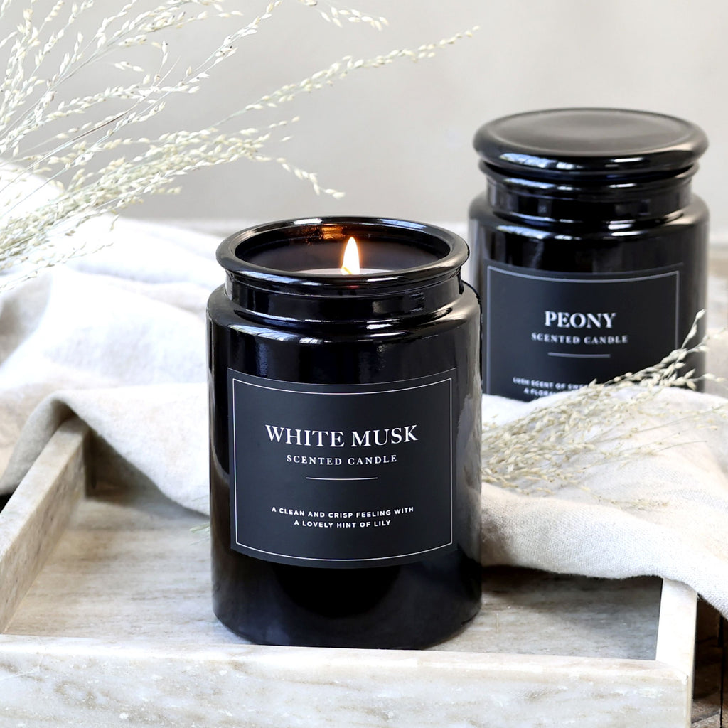 White Musk Scented Candle with 95 Hours Burning Time | Annie Mo's