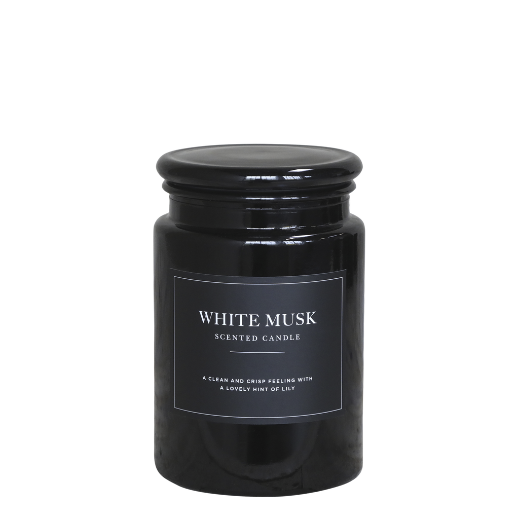 White Musk Scented Candle with 95 Hours Burning Time