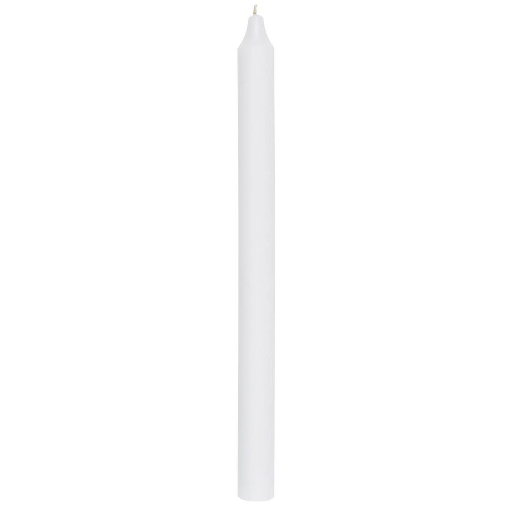 White Tall Rustic Dinner Candle 29cm | Annie Mo's