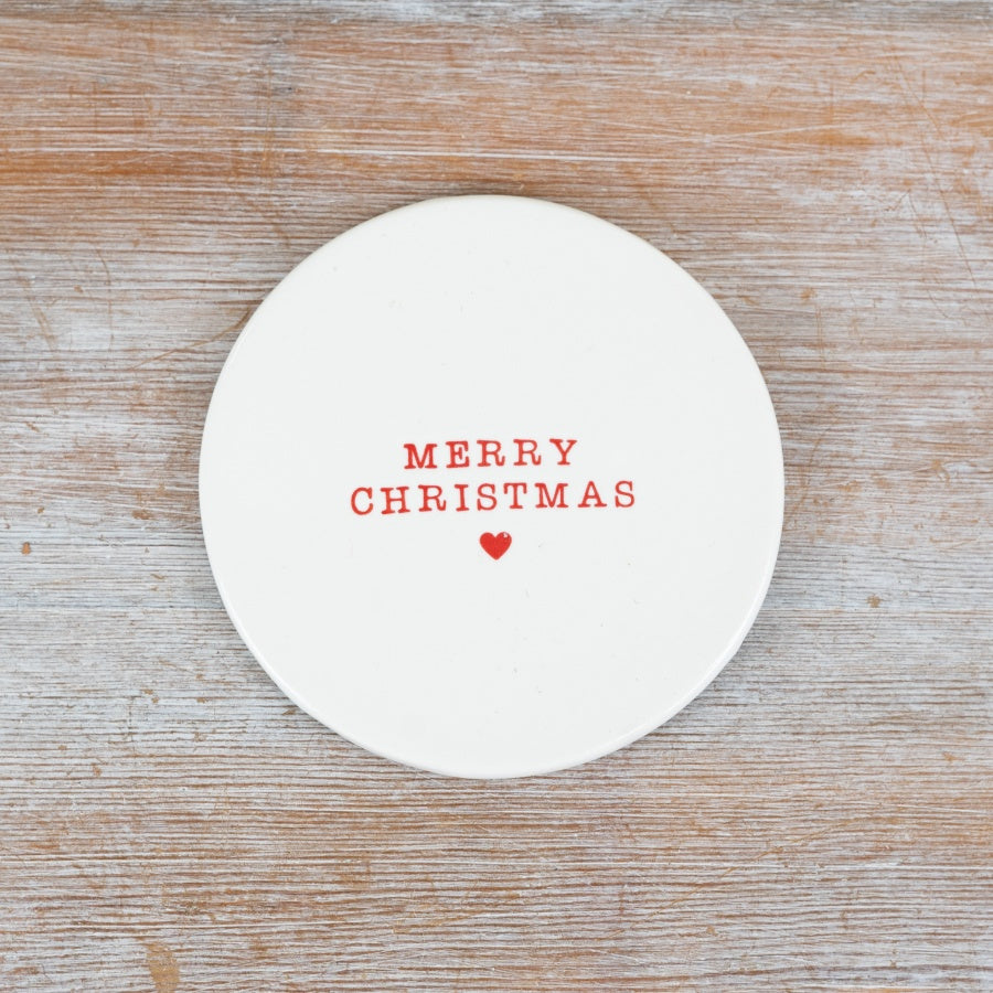 Merry Christmas Coaster 10cm
