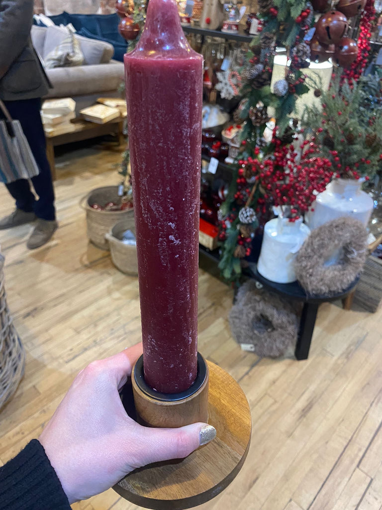 Chunky Dinner Candle Holder - Mango Wood