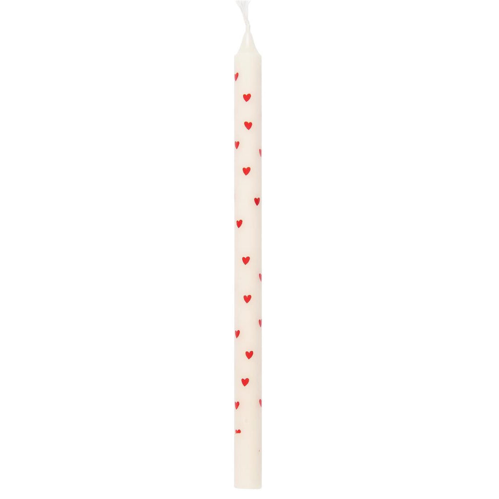 Red Hearts Taper Candle 20cm | Annie Mo's