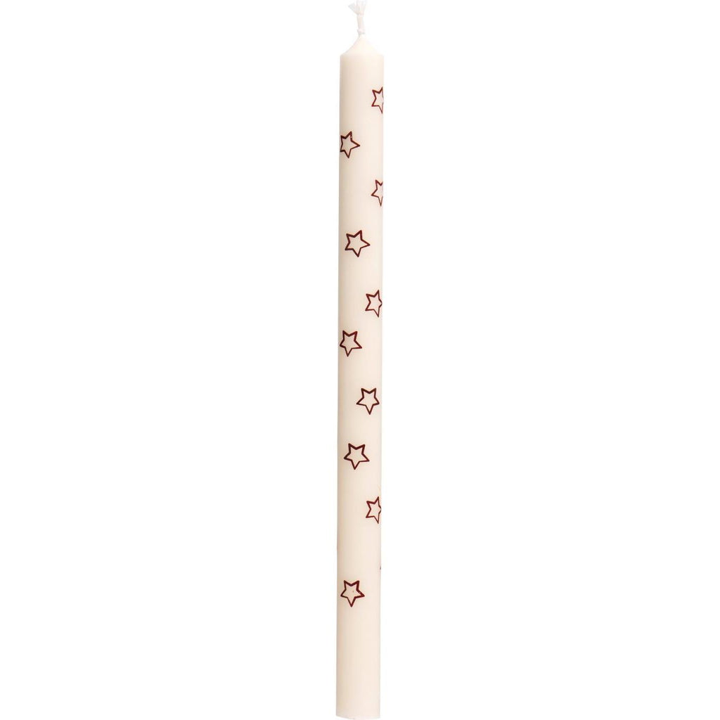 Brown Stars Taper Candle 20cm | Annie Mo's