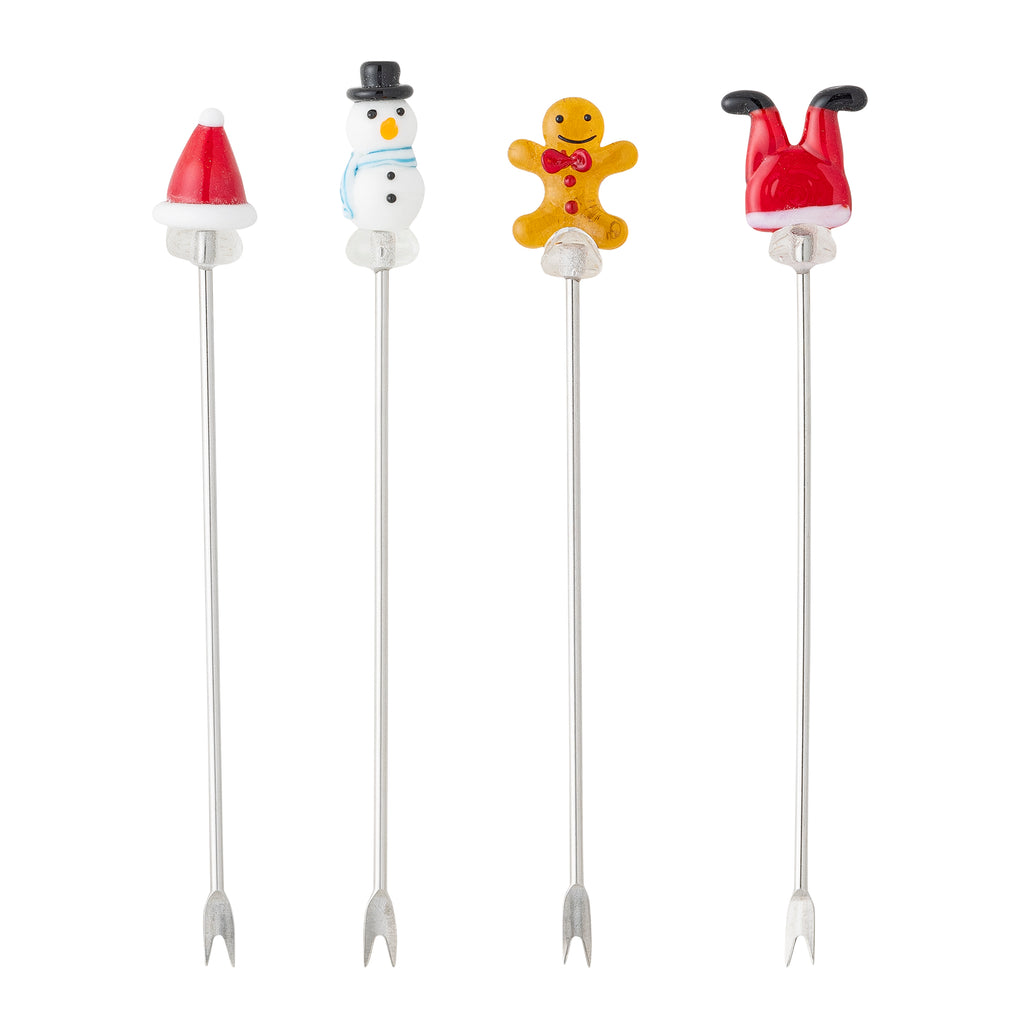 Set of Four Festive Cocktail Forks | Annie Mo's 1