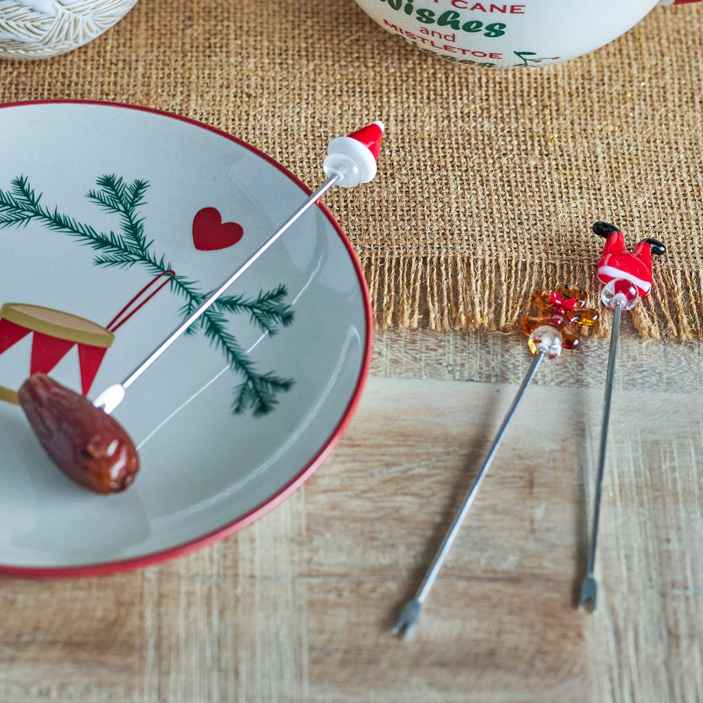 Set of Four Festive Cocktail Forks
