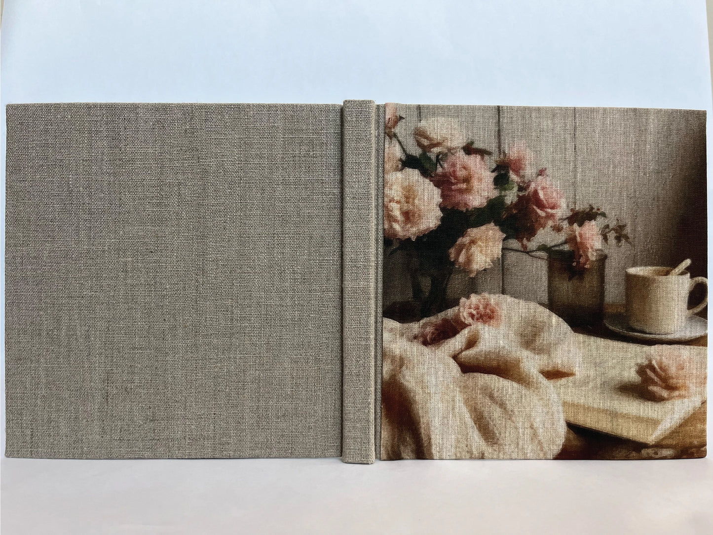 "Peaceful Afternoon" Handmade Linen Hardcover Notebook | Diary