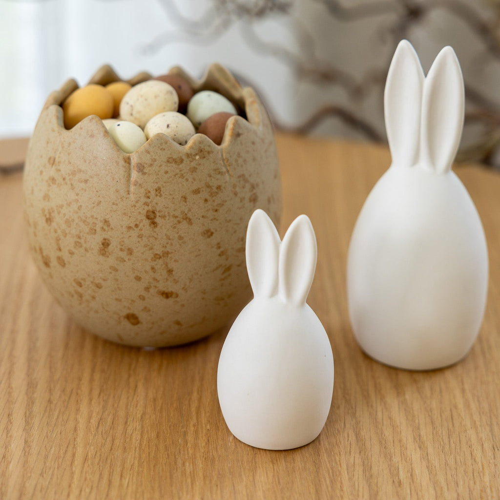 Emma White Matt Ceramic Easter Bunny 15cm