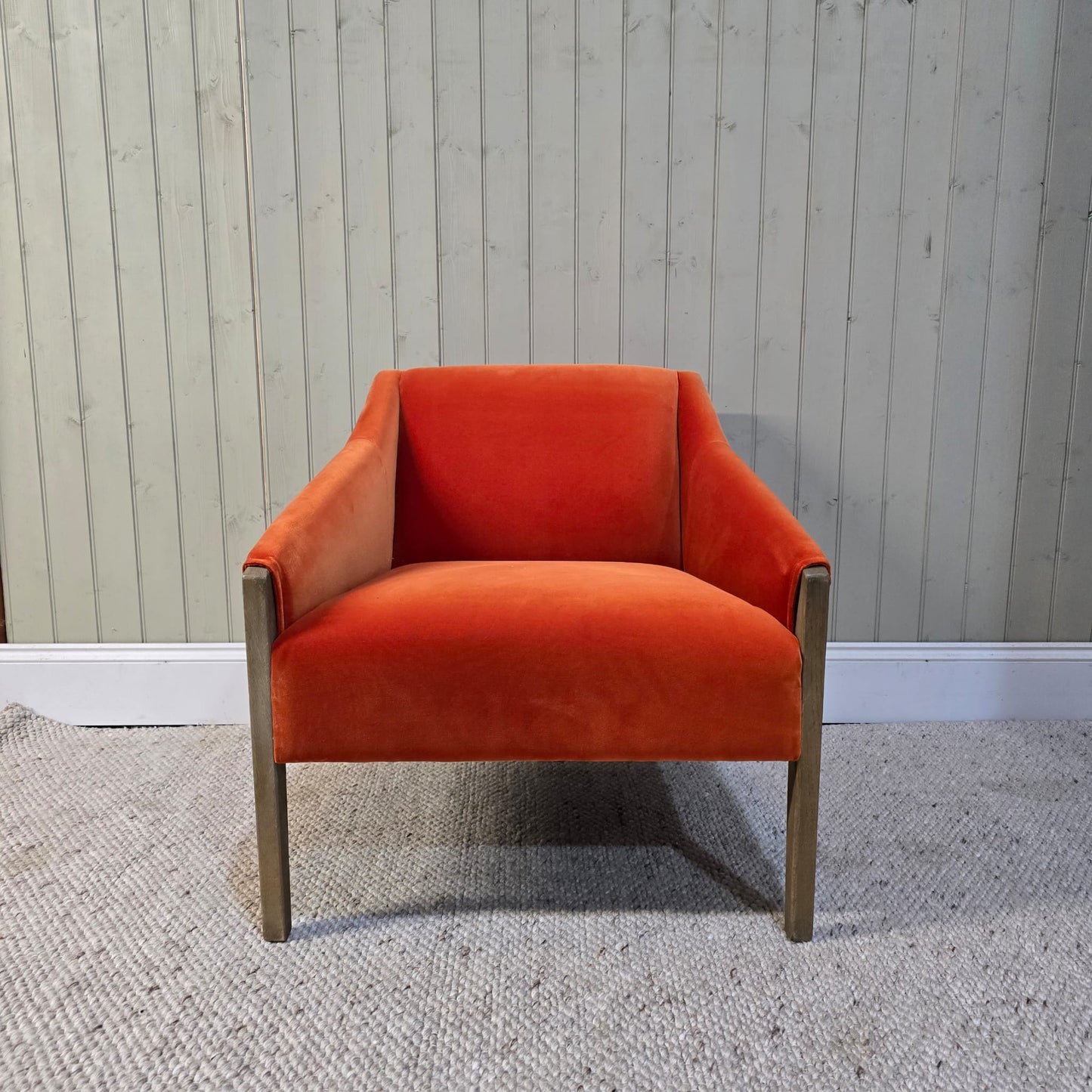 Tangerine Velvet Occasional Chair - CLEARANCE