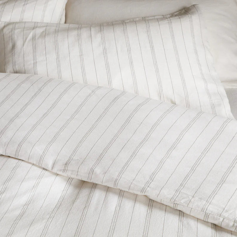 Anta Hemp and Cotton Duvet Cover - Sage Green - Size Choice