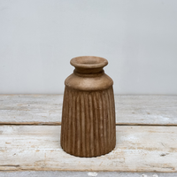 Rena Terracotta Vase - Antiqued 20cm | Annie Mo's