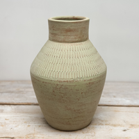 Kemi Terracotta Vase - Green 30cm | Annie Mo's