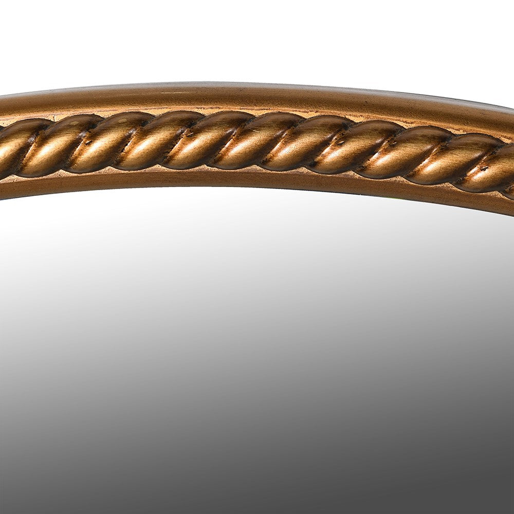 Large Golden Rope Effect Round Mirror 120cm