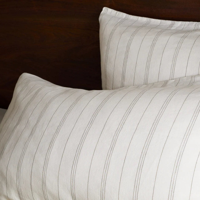 Anta Hemp and Cotton Housewife Pillowcases - Sage Green