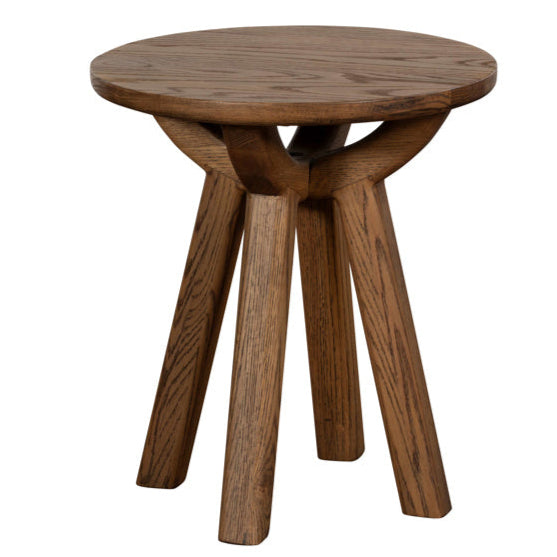Austin Oak Round Lamp Table 45cm