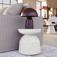 Abigail Ahern Diablo Side Table (Light Travertine) 44cm High | Annie