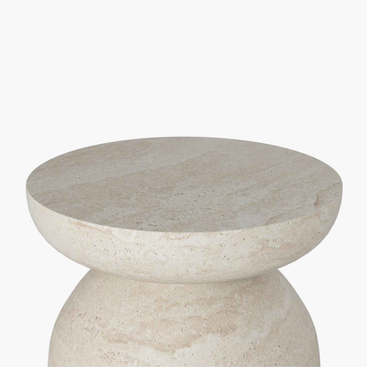 Abigail Ahern Diablo Side Table (Light Travertine)-D