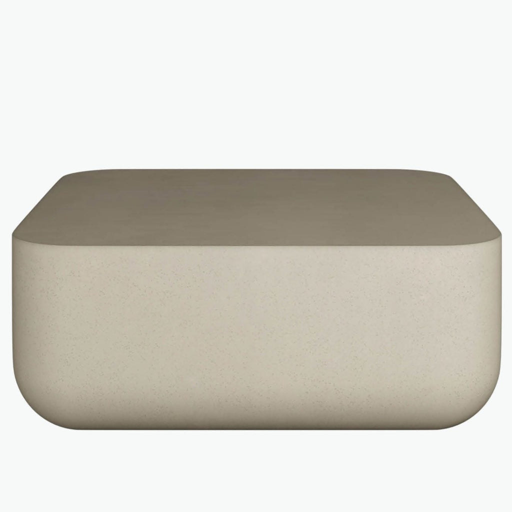 Abigail Ahern Flat Top Coffee Table (Pitted Linen) 75cm