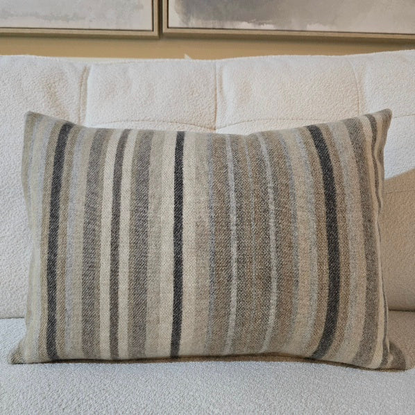 Abraham Moon Natural Stripe Rectangle Cushion