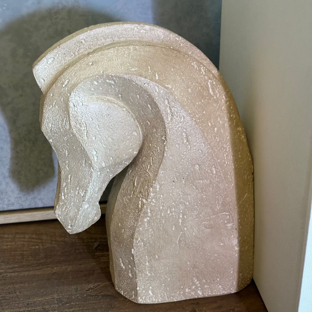 Abstract Horse Heads Bookends 22cm-B