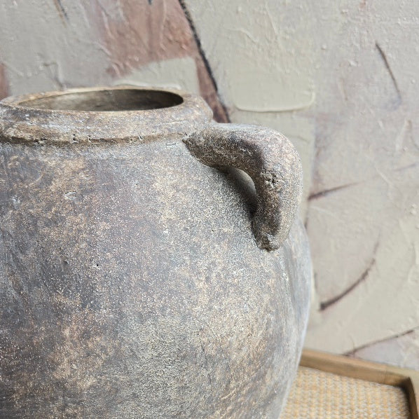 Aged Effect Terracotta Pot with Handle 34cm 2