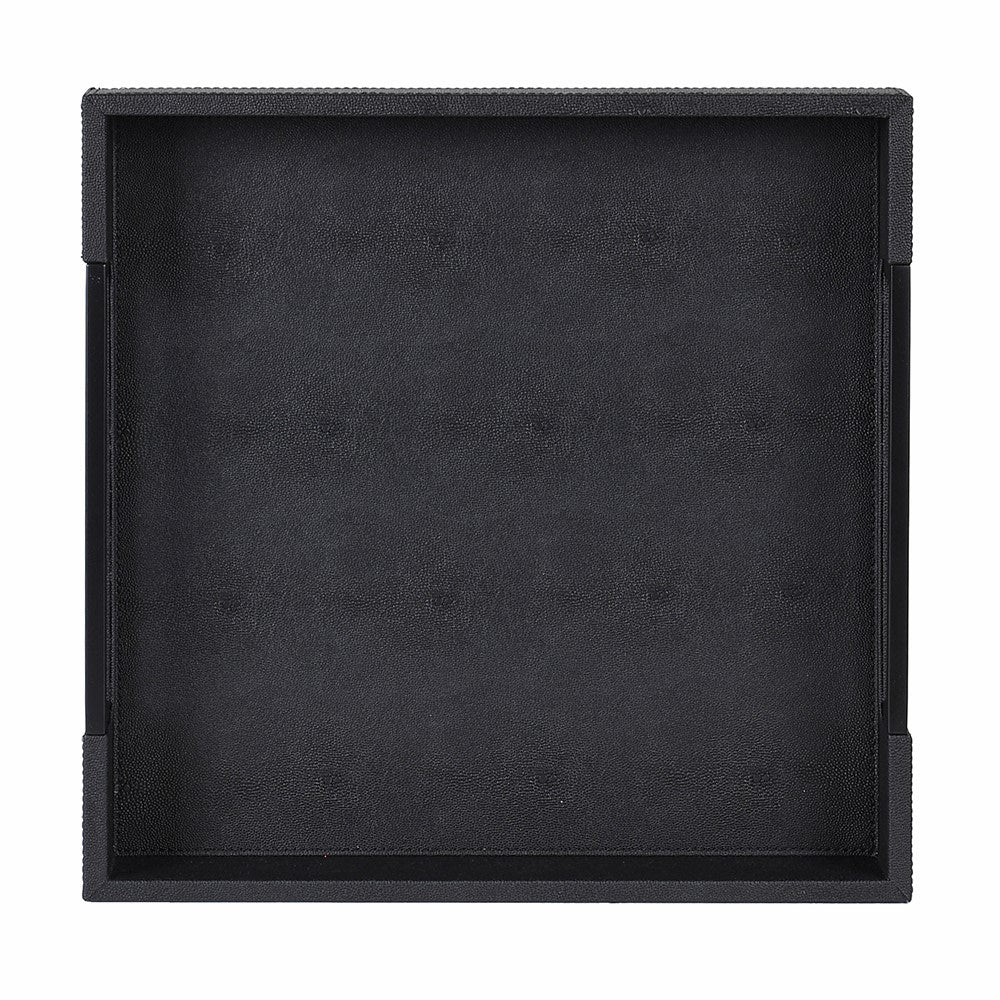 All Black Faux Shagreen Trays - Size ChoiceC